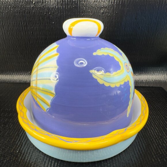 Boston Warehouse Trading Corp Round Butter Dish Onion Dome Container Ceramic - Picture 9 of 11